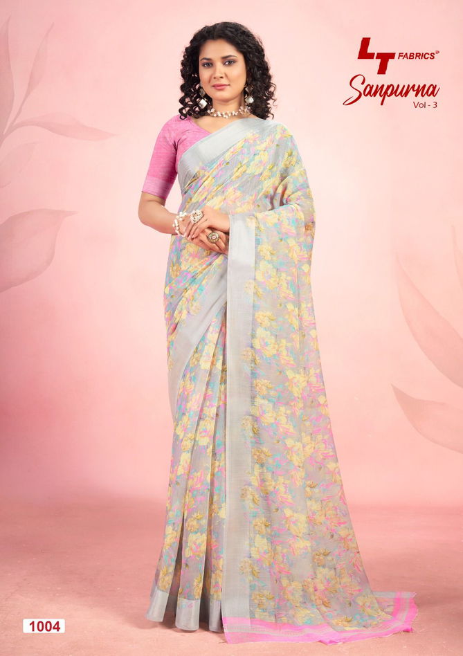 Sanpurna Vol 3 By LT Daily Wear Printed Sarees Wholesale Clothing Suppliers In India
